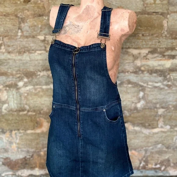 Jean/Denim Overall Dress - Picture 1 of 7